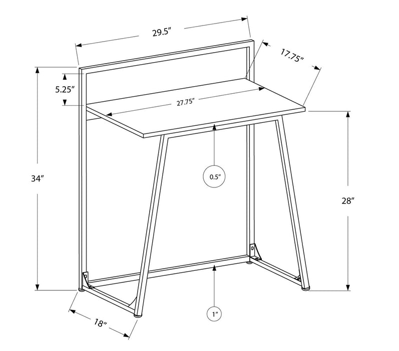 Garrett 29.5\" Juvenile Office Desk - Black