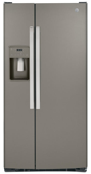 GE 33\" 23.2 Cu. Ft. Side-by-Side Refrigerator - Slate - GSS23GMPES