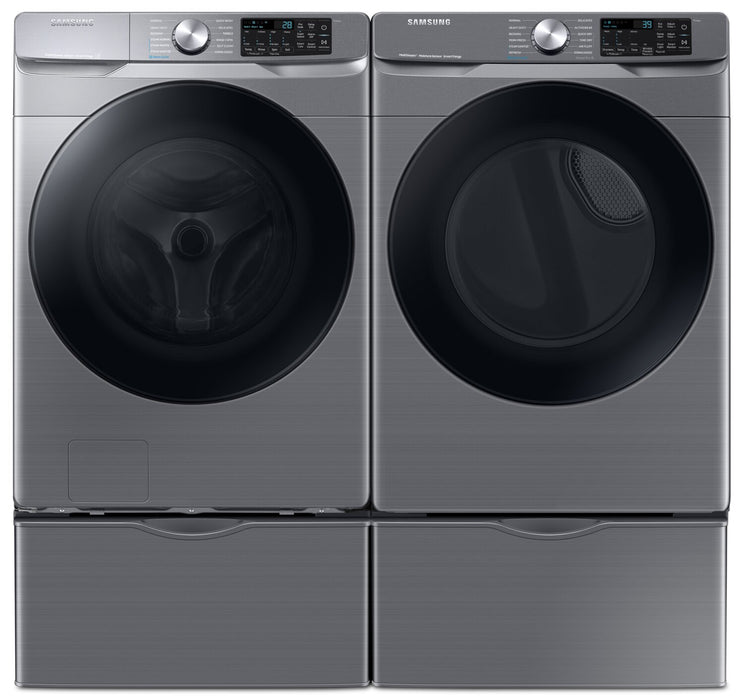 Samsung 5.2 Cu. Ft. Front-Load Washer and 7.5 Cu. Ft. Gas Dryer - Platinum