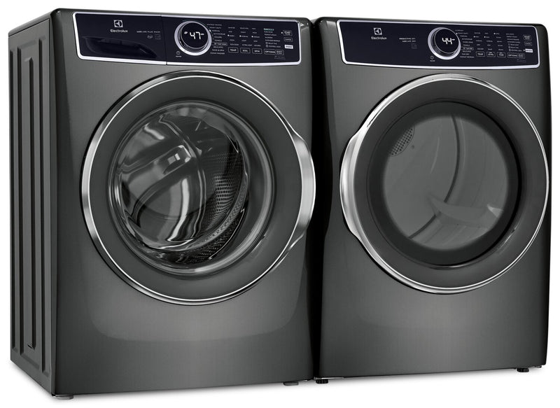 Electrolux 5.2 Cu. Ft. Front-Load Washer and 8 Cu. Ft. Gas Dryer - Titanium