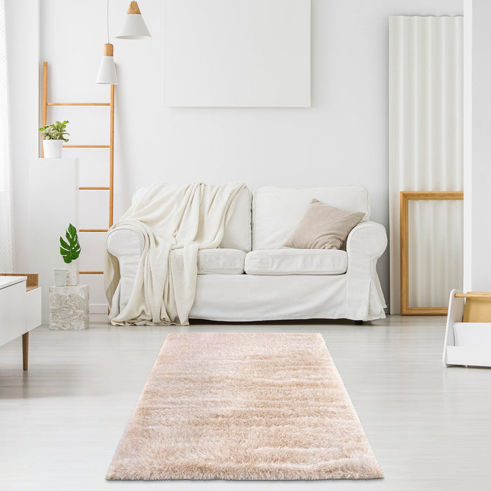 Harlow Beige Shag Area Rug - 7'9\" x 9'5\"