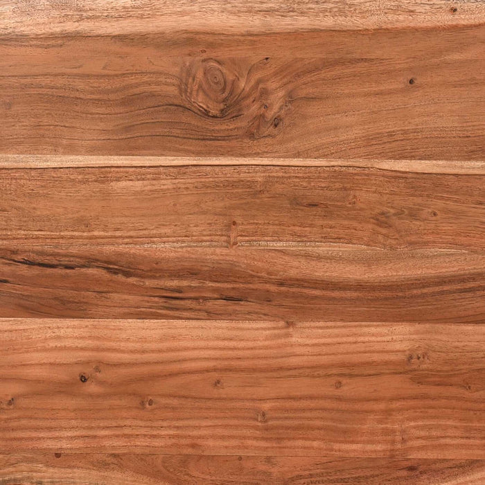 Kaleb 58\" Rustic Sofa Table - Brown and Black with Metal Legs