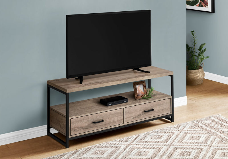 Corban 48\" Modern TV Stand with Storage and Cable Management for TVs up to 55\"- Dark Taupe