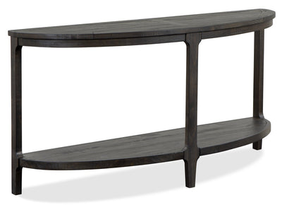 Axl 55" Traditional Sofa Table with Shelf - Dark Grey-Brown Wood|Table de salon traditionnelle Axl de 55 po avec tablette - bois gris-brun foncé