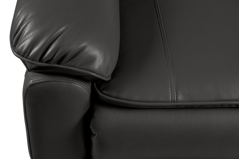 Chandler 37\" Leather-Look Fabric Reclining Chair - Grey