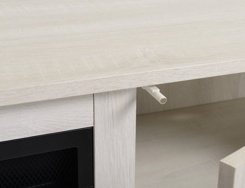 Antoni 62\" Modern Electric Fireplace TV Stand with Storage and Cable Management for TVs up to 70\"- White