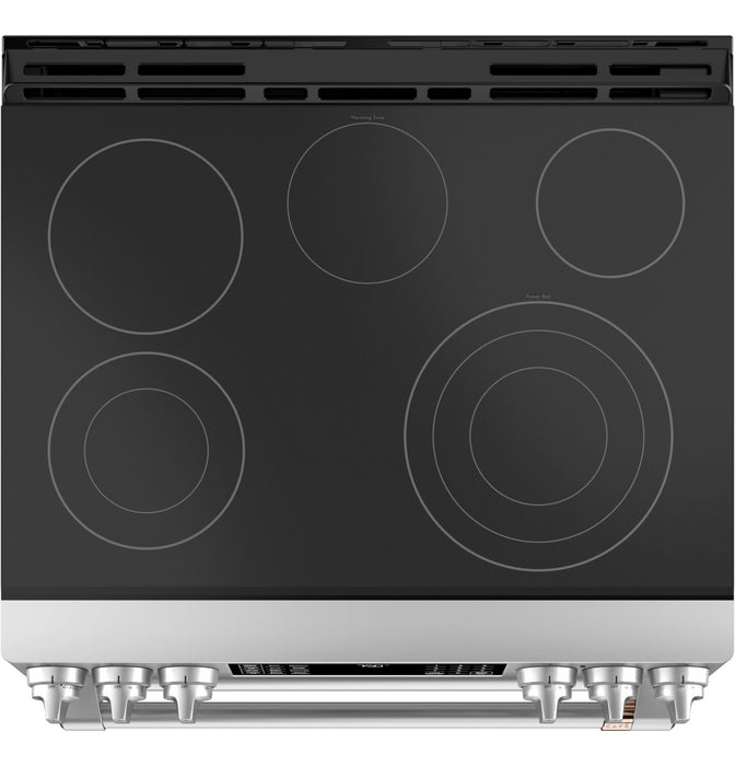 Cafe 6.7 Cu. Ft. Smart Electric Range with True European Convection - Stainless Steel - CCES750P2MS1