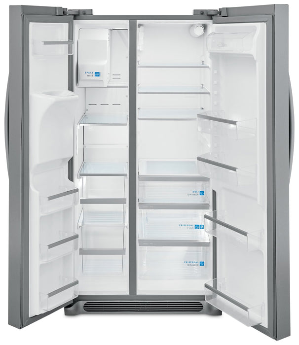 Frigidaire Gallery 36.1\" 25.6 Cu. Ft. Standard-Depth Side-by-Side Refrigerator - Smudge-Proof® Stainless Steel - GRSS2652AF