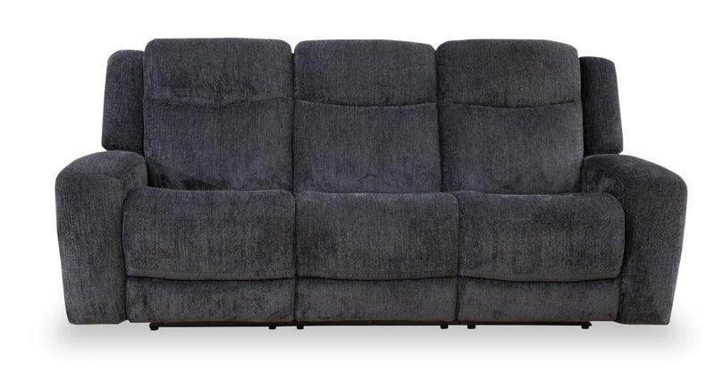 Atlantis 90\" Fabric Zero Gravity Power Reclining Sofa - Dark Grey