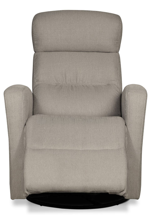 Penny 29.1\" Linen-Look Fabric Swivel Rocker Reclining Chair - Taupe