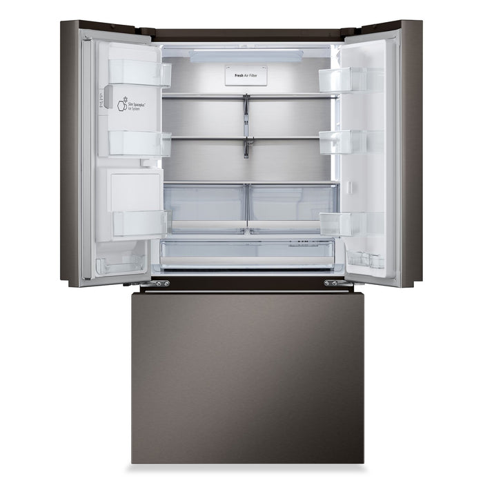 LG 36\" 26 Cu. Ft. French-Door Counter-Depth MAX™ Refrigerator - Smudge Proof Black Stainless Steel - LRYXC2606D