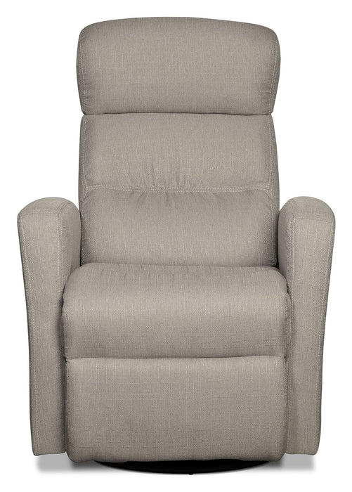 Penny 29.1\" Linen-Look Fabric Swivel Rocker Reclining Chair - Taupe