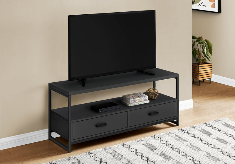 Corban 48\" Modern TV Stand with Storage and Cable Management for TVs up to 55\"- Black