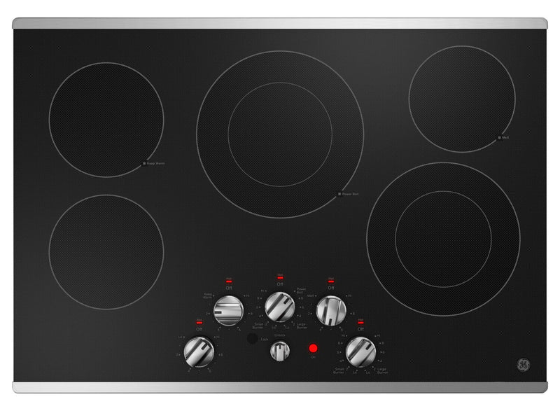GE 30\" 5-Element Electric Cooktop - Stainless - JEP5030STSS