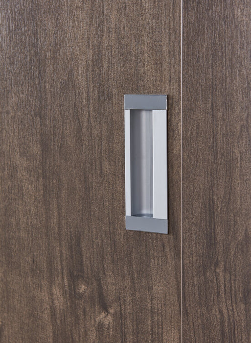 Jude 36\" 3-Shelf Bookcase with Cabinet- Hazelnut