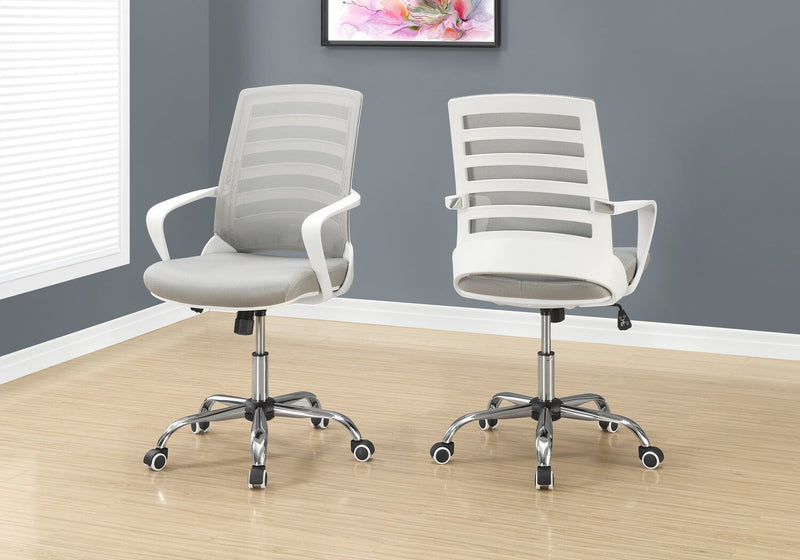 Felton 24\" Office Chair - White with Grey Mesh
