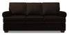 Made in Canada Customizable Sofa Lab Roll 86\" Chenille Fabric Sofa with Rolled Arms - Luxury Chocolate Brown