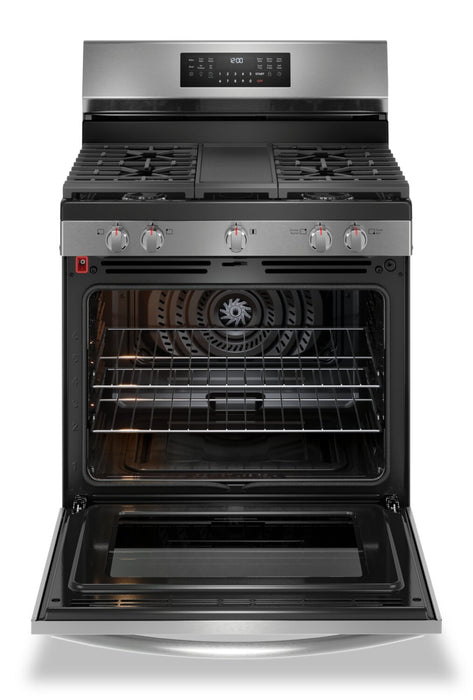 Frigidaire Gallery 5.1 Cu. Ft. Gas Range With Total Convection and Air Fry - Smudge-Proof® Black Stainless Steel - GCRG3060BD
