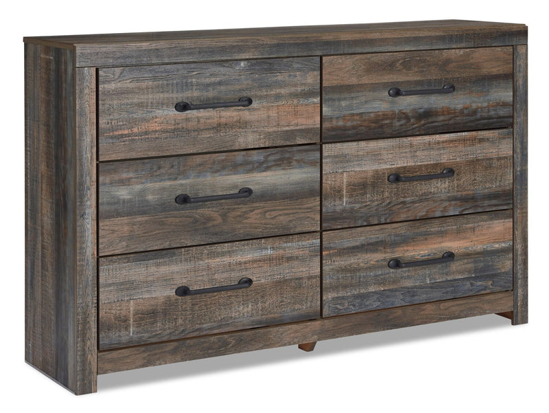 Abby Bedroom 6-Drawer Dresser, 58.7\"W x 36.42\"H - Brown