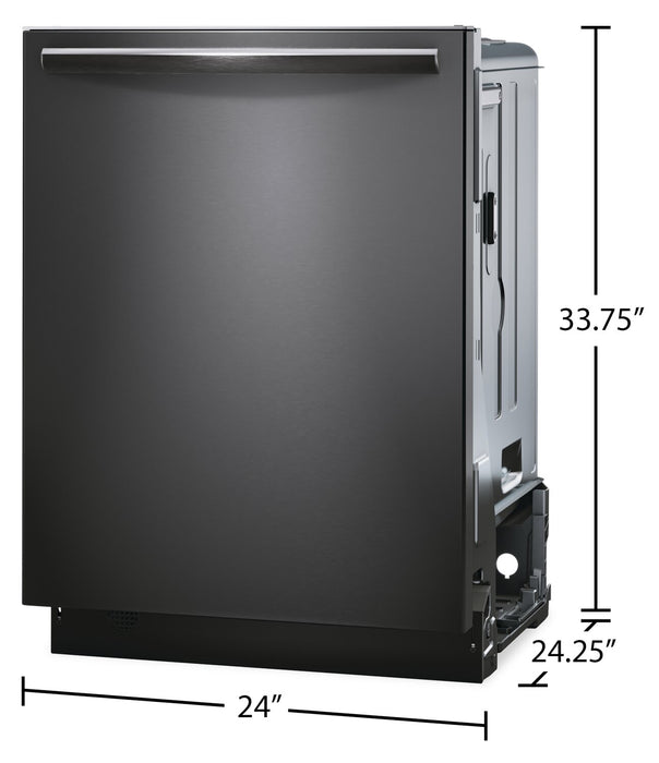 Frigidaire Gallery 24\" 47 dBA Built-In Top-Control Dishwasher - Smudge-Proof™ Black Stainless Steel - GDSH4715AD