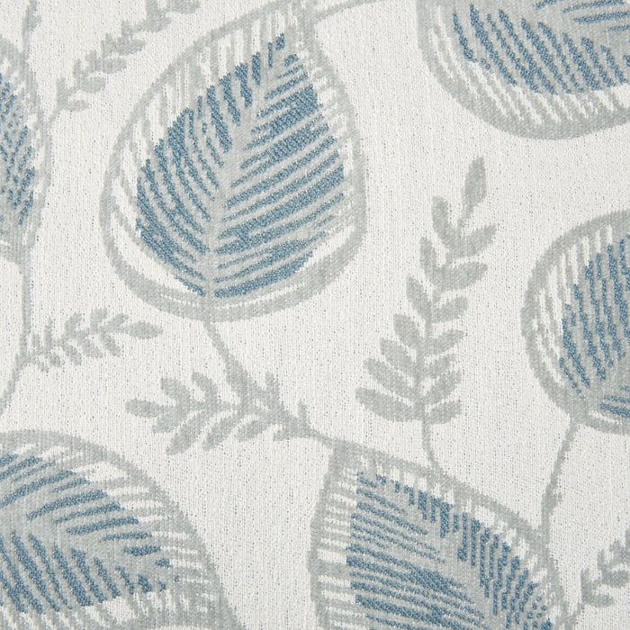 Made in Canada Scarlett 87\" Chenille Fabric Sofa with Rolled Arms and Accent Pillows - Marine Blue