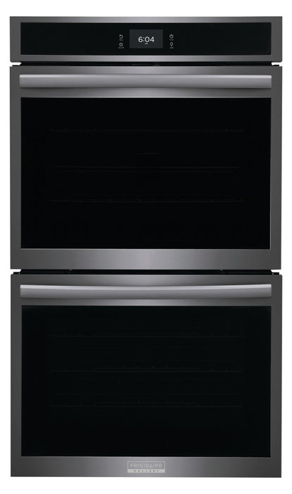 Frigidaire Gallery 30\" 5.3/5.3 Cu. Ft. Electric Double Wall Oven with Total Convection - Smudge-Proof® Black Stainless Steel - GCWD3067AD