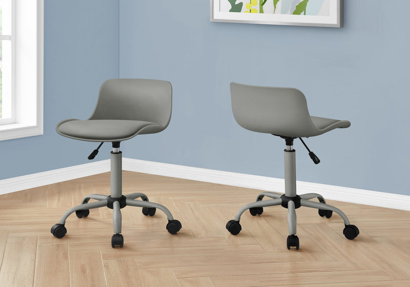 Letty 18.5\" Compact Office Chair with Low Back - Grey