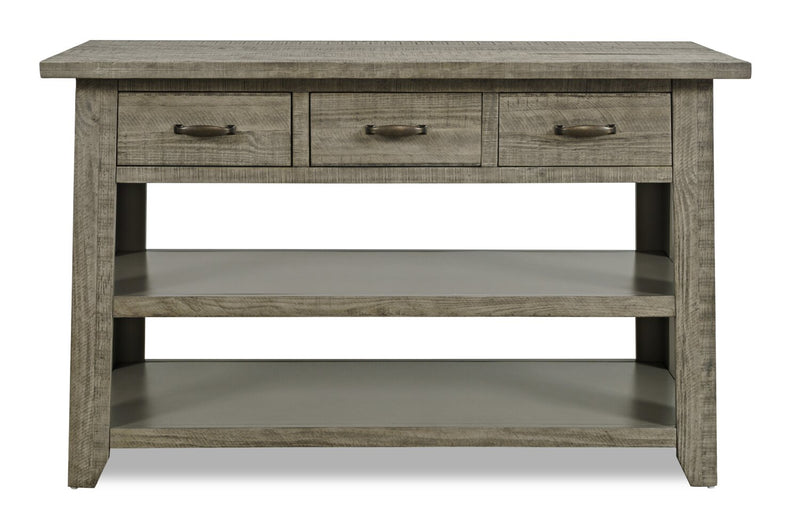 Colson 50\" Rustic Sofa Table with Storage and Shelf - Driftwood
