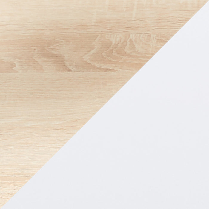 Kort & Co. Aiden 72\" TV Stand with Storage and Cable Management for TVs up to 80\"- Natural and White