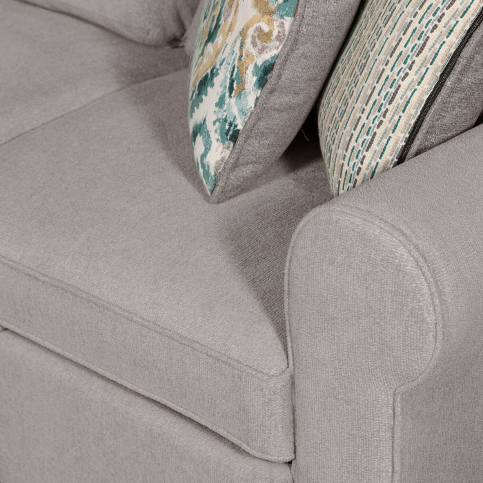 Scott Living Haven 2-Piece Left-Facing Chenille Fabric Sleeper Sectional with Storage Chaise - Grey