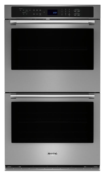 Maytag 27\" 8.6 Cu. Ft. Electric Double Wall Oven with True Convection - Fingerprint Resistant Stainless Steel - MOED6027LZ