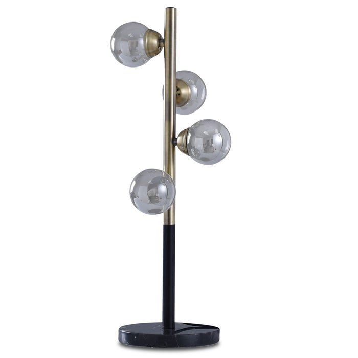 Bennie 25.75\" 4-Light Black and Gold Table Lamp