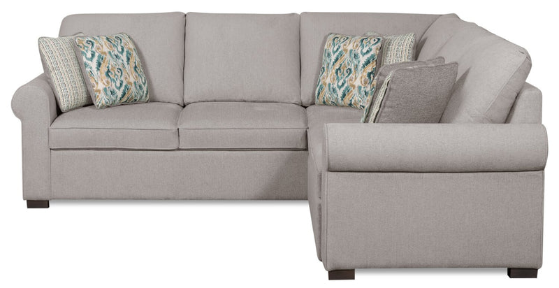 Scott Living Haven 2-Piece Right-Facing Chenille Fabric Sectional - Grey