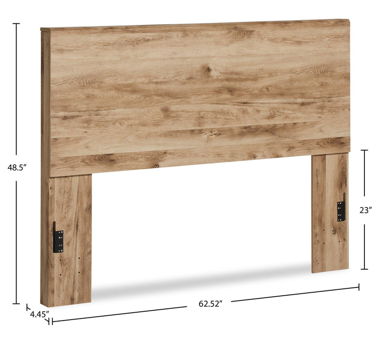 Derekson Panel Headboard, Natural - Queen Size