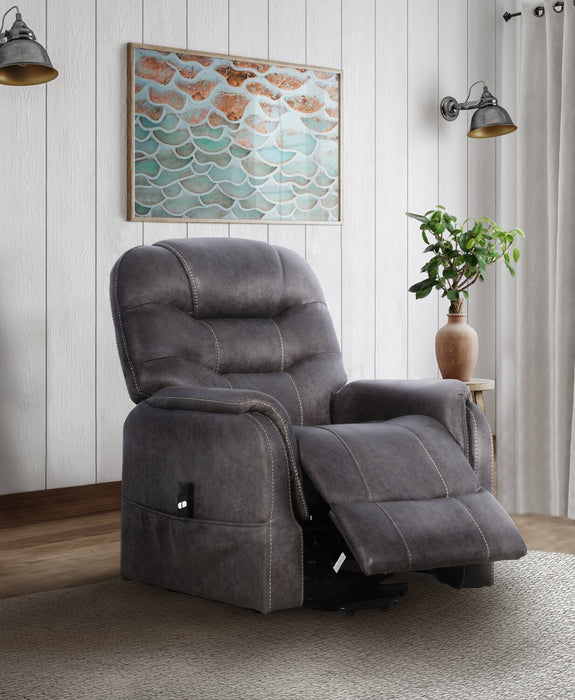 Landon 34\" Microfibre Power Lift Reclining Chair - Grey