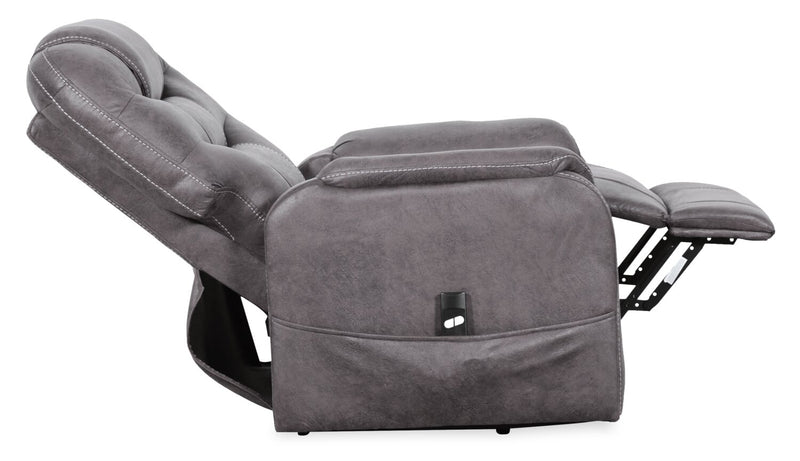 Landon 34\" Microfibre Power Lift Reclining Chair - Grey
