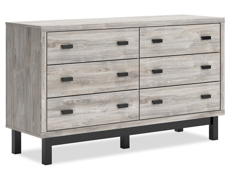 Zen Bedroom 6-Drawer Dresser, 62\"W x 35.6\"H - Grey