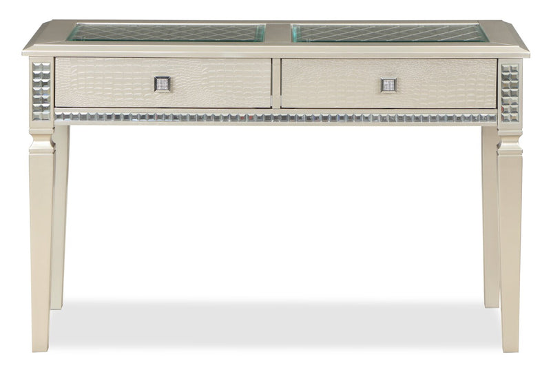 Tyra 48\" Glam Sofa Table with Storage - Champagne