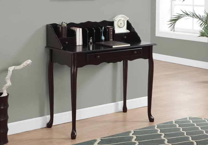 Samantha 36\" Queen Anne-Style Office Desk - Dark Cherry