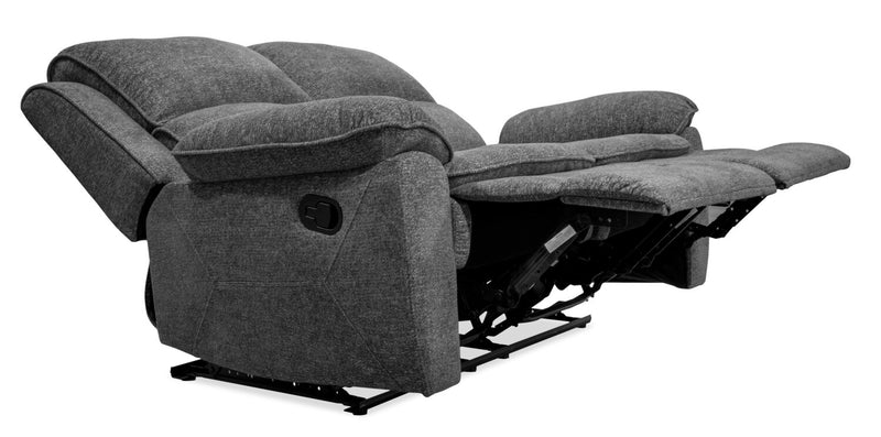 Chandler 60\" Chenille Fabric Reclining Loveseat - Grey