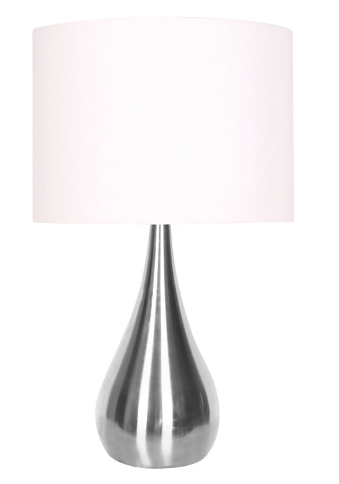Audrey 21.75\" Brushed Steel Teardrop Table Lamp