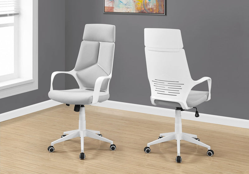 Hayes 25\" Executive Office Chair - White & Grey