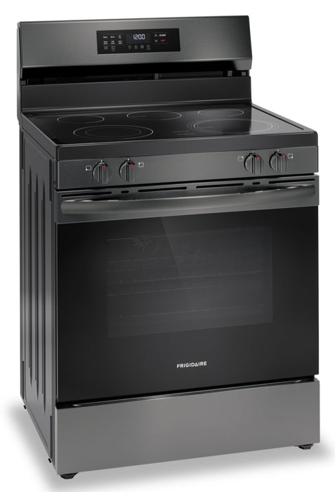 Frigidaire 5.3 Cu. Ft. Electric Range With Air Fry and Convection Bake - Black Stainless Steel - FCRE308CAD