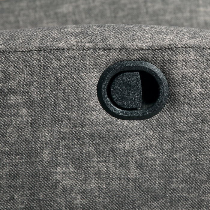 Jeffry 30.3\" Velvet Fabric Swivel Glider Reclining Chair - Grey