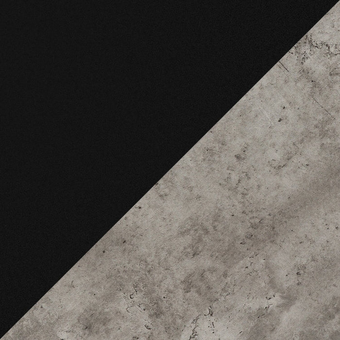 Teagan 60\" Reversible Office Desk with 3-Drawers - Grey Concrete-Look