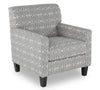 Made in Canada Cindy Crawford Home Kylie 30\" Linen-Look Fabric Accent Chair - Charcoal Emblem
