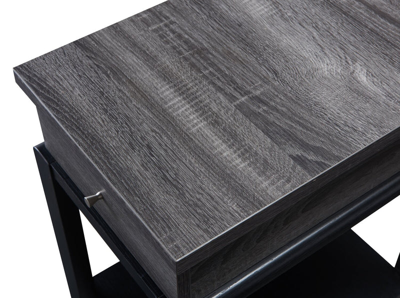 Torry 13.75\" Chairside Table with Drawer - Distressed Grey