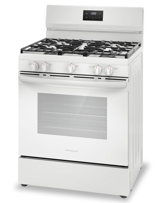 Frigidaire 5.1 Cu. Ft. Gas Range With Quick Boil and Five Burner Cooktop - White - FCRG3052BW