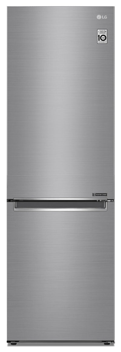 LG 12 Cu. Ft. Counter-Depth Bottom-Freezer Refrigerator - LBNC12231V - Refrigerator in Platinum Silver