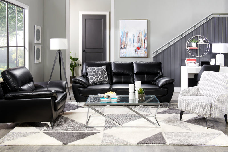 Skyler Matte Black 3-Piece Set, Floor and Two Table Lamps